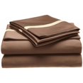 thumbnail image 1 of Ensemble de Draps en Coton à 300 Fils Simple-Mocha / Miel, 1 of 2