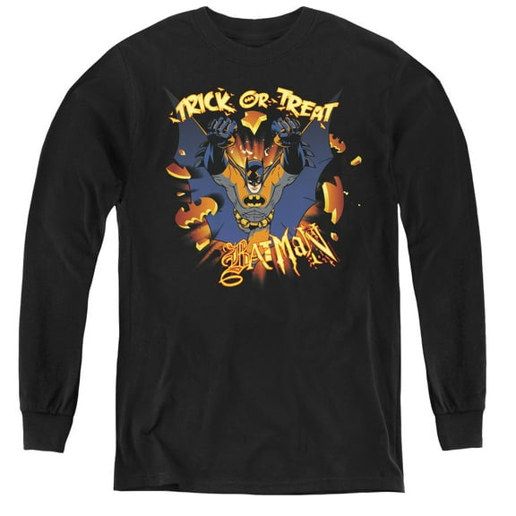 Batman - Pumpkin Burst - Youth Long Sleeve Shirt - Large