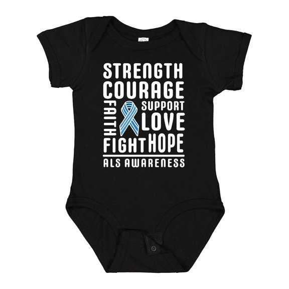 Inktastic ALS Awareness Strength Courage Support Boys or Girls Baby Bodysuit