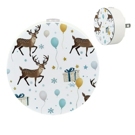 

YZUOUZY Lamp for Bedroom Nightlight Small Lamps Set of 2 Deer Winter Deer Snowflakes
