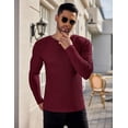 thumbnail image 4 of Ekouaer Long Sleeves Sweater for Men Ribbed Shirts Round Neck Tops Warm Thermal Blouse Soft Lightweight Undershirts, 4 of 6