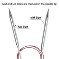 thumbnail image 4 of Uxcell Size US 11 Knitting Needles Circular Needle 40 inch Round Metal Stainless Steel Needle for Handmade Projects DIY Knit Blankets, 4 of 5