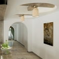 thumbnail image 4 of Bamboo Boho Caged Close to Ceiling Light, Farmhouse Vintage Woven Semi Flush Mount Ceiling Light for Hallway Foyer Bedroom Dining Room Kitchen Balcony, 4 of 7