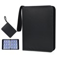 thumbnail image 1 of Foldermax 9-Pocket Black Texture Cards Binder with 50 Pages Hold up to 900 Cards, PU Leather Cases for Card Collection, Album Storage Book Folder for TCG, 1 of 6