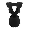 thumbnail image 2 of Vedolay Swimsuit Coverup For Women Women's One Piece Swimsuit Scoop Neck Cutout Waist Tummy Control Bathing Suit Swimwear,Black M, 2 of 5