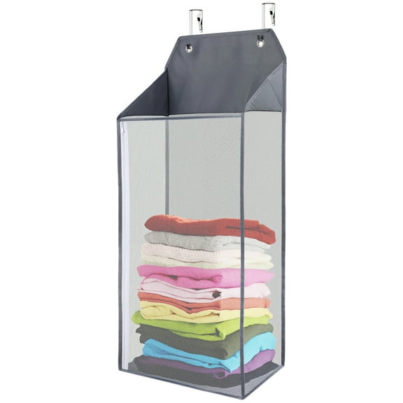 Over Door Laundry Hamper, Collapsible Mesh Laundry Basket, Space-Saving Storage Solution, Ideal for Bedrooms and Bathrooms, Easy to Hang and Fold for Convenient Storage
