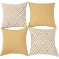 thumbnail image 2 of SUSIELADY Throw Pillow Covers Set of 4, 18"x18" Linen Decorative Square Couch Sofa Cushions, Accent Home Decor, Living Room, Bedroom, Chair, Yellow, 2 of 6