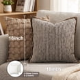 thumbnail image 7 of Pentantan Decorative Throw Pillow, 18"x18" Soft Couch Pillows with 2-Pack Inserts, Vintage Neutral Chenille Cushion for Sofa Living Room Bedroom, Brown, 7 of 7