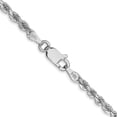 thumbnail image 3 of Auriga Fine Jewelry 10K White Gold 2.75 mm Diamond-cut Rope Chain Necklace for Women 20", 3 of 7