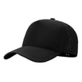 thumbnail image 1 of TOPTIE Quick Dry Trucker Cap 5 Panel Waterproof Snapback Mid Profile Polyester Baseball Cap-Black, 1 of 7