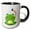 Black/White, variant on 3drose, Goofy Frog Catching a Fly Funny Animal Cartoon, 11oz Two-tone Green Mug