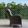 thumbnail image 5 of PARKWELL Outdoor Wicker Patio Chairs Set of 2,Lounge Chairs with Cushions for Porch Balcony Backyard,Brown Wicker and Gray Cushions, 5 of 10