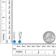 thumbnail image 6 of Gem Stone King 925 Sterling Silver Simulated Blue Opal Dangle Earrings for Women | 0.60 Cttw | Gemstone October Birthstone | Round Cabochon 6MM, 6 of 6