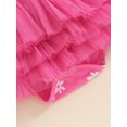thumbnail image 6 of Bagilaanoe Newborn Baby Girl Summer Rompers Dress Print Sleeveless Bodysuits + Headband 3M 6M 12M 18M Infant Tulle Patchwork A-line Dresses, 6 of 7