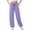 Purple, variant on ITSAME Cotton Linen Pants for Women, High Waist Loose Fit Drawstring Athletic Casual Tapered Pants Black Size L
