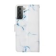 thumbnail image 4 of Allytech Wallet Case for Samsung Galaxy S21 5G, PU Leather Folio Flip Folding Stand Shockproof Protection TPU Inner Impact Resistant Cards Holder Case Cover for Samsung Galaxy S21,White Marble, 4 of 7