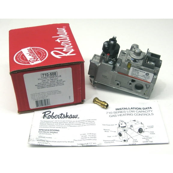 Robertshaw 710-508 7000MVRLC Millivolt Low Capacity Natural Gas Valve