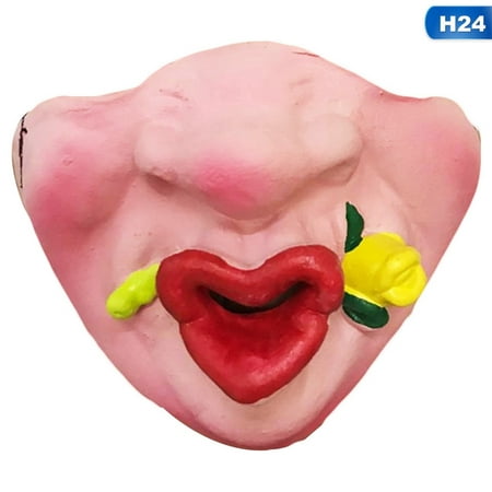 KABOER 25 Styles Halloween Funny Half Face Mask Scary Mask Clown Latex Masquerade Masks Halloween Party Dress Decor