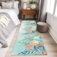 thumbnail image 4 of Runner Rug 2'x6', Ocean Starfish Seaweed Washable Non-Slip Hallway Runner Rugs, Summer Coastal Beach Shell Coral Teal Bedside Rugs Floor Mats Carpet Runners for Kitchen Bathroom Laundry Room, 4 of 8