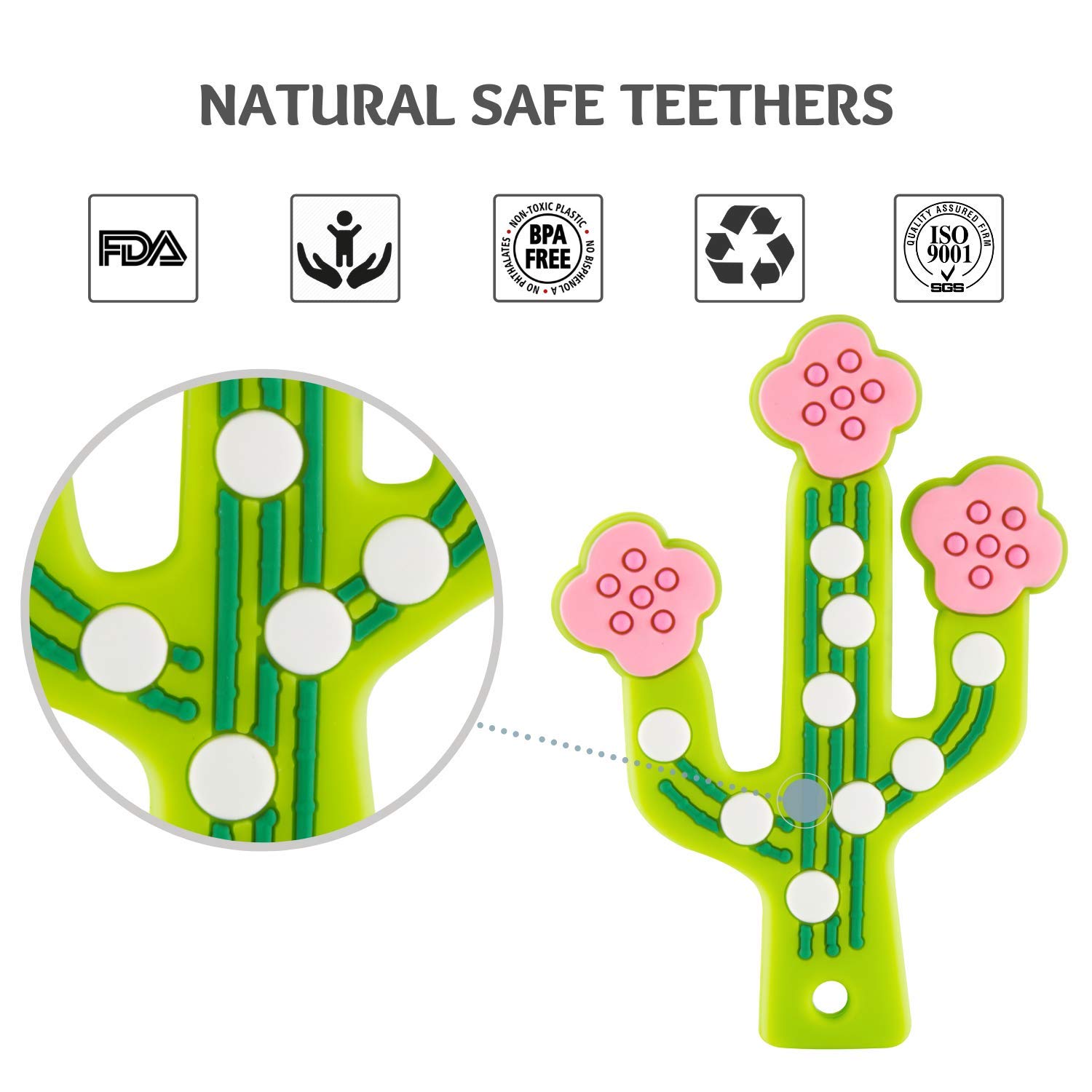 egg teether with handle