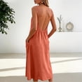 thumbnail image 2 of Dresses for Women Summer Open Back Flowy Long Beach Sundresses Casual Backless Cami Vacation Maxi Dresses, 2 of 7