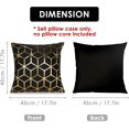 thumbnail image 2 of Juego de 4 fundas de cojín NQ diseño geométrico moderno color blanco y negro/dorado con Cremallera invisible, 2 of 5