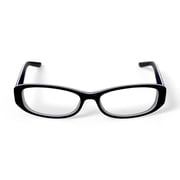 Contour Womens FM13034 Rectangular Prescription Eyeglasses with Case, Black