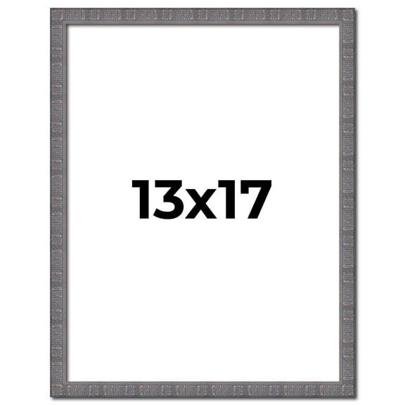 13x17 Frame Slate Blue Distressed Rustic Solid Wood Picture Frame | 0.75 Inch Moulding Width |