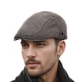 thumbnail image 2 of FINALGANG Mens Womens Solid Color Newsboy Cap Classic Panel Buckle Adjustment Strap Hat For Daily Outdoor Wear Classic Headwear, 2 of 5