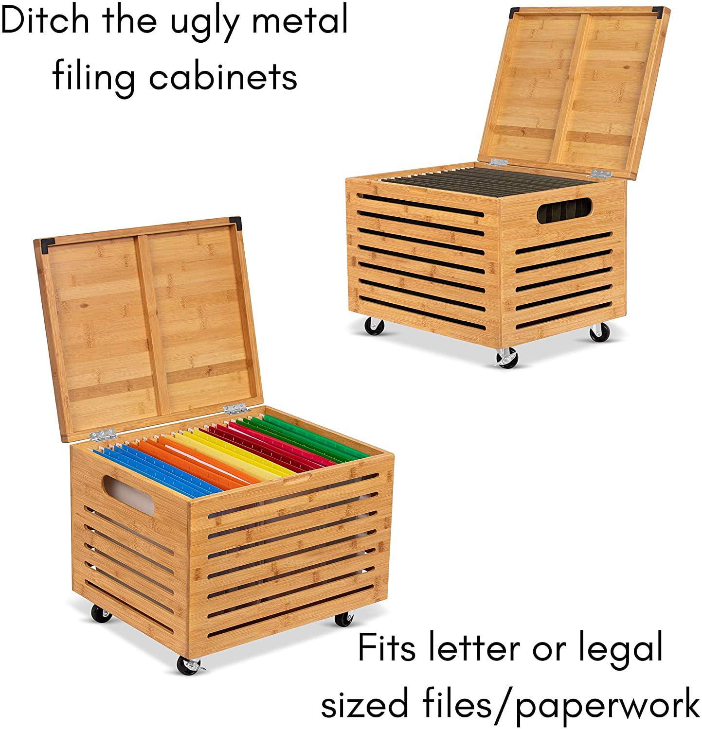 Details about   Bamboo Hanging and Rolling File Storage Organizer-Natural