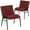 Burgundy, variant on Flash Furniture 2 Pack HERCULES Series Big & Tall 1000 lb. Rated Black Fabric Stack Chair