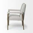 thumbnail image 3 of Mercana  Palisades Cream Fabric Wrap Brown Wood Frame Dining Chair, 3 of 7