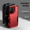thumbnail image 6 of for iPhone 16 Pro Case, [Shockproof] Military Grade Proof Protection [Dropproof] Rugged Protective Heavy Duty Phone Case Cover for iPhone 16 Pro (Red), 6 of 7