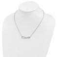thumbnail image 3 of 925 Sterling Silver Cable Necklace with Pendants Chain Shimmer 18.5 inch 29 Stone CZ Infinity Symbol 38 mm, 3 of 3