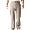 thumbnail image 2 of NaWent Men's Hiking Pants Convertible Quick Dry Lightweight Zip-off Outdoor Travel Camping Fishing Pants Khaki 12(XXL), 2 of 5