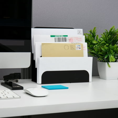Mind Reader - Vertical Desk Organizer - Black