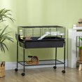 thumbnail image 2 of PawHut 35" Small Animal Cage Rolling Guinea Pig Cage with Detachable Stand, 2 of 10