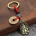 thumbnail image 3 of Fashionable All Hot Sale Vintage Zhaocai Cat Small Gift Pendant Bag Pendant Key Holder Five Kings Key Chain Lucky Key Ring Feng Shui Coins Five Emperors Money Keychain 09, 3 of 8