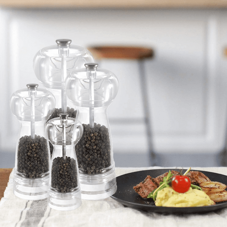 Dream Lifestyle Manual Pepper Mill Multifunctional Acrylic Comfortable  Touch Salt Shaker for Kitchen 