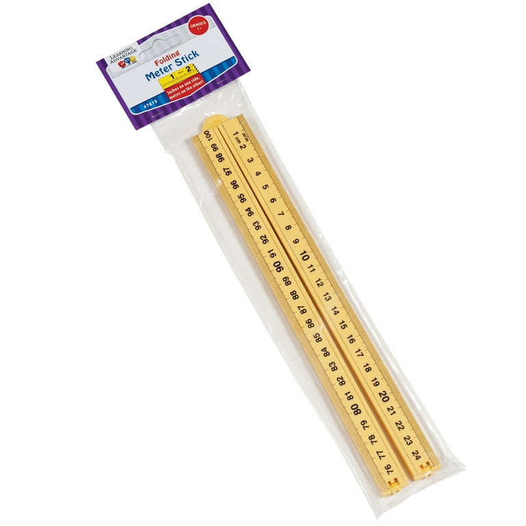 Learning Advantage Folding Meter Stick Imperial and Metric 39.4