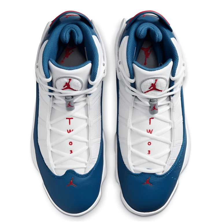 Air‎ Jordan 6 Rings Mens White Blue Basketball Shoes Size 10.5 Jordan 6 Rings Mens Basketball Shoes White Neutral Grey  main image 3