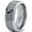 Grey Bevel Tungsten, variant on Tungsten California The Golden State Heart Band Ring 8mm Men Women Comfort Fit Black Dome Polished
