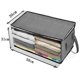 thumbnail image 2 of Bolsa de almacenamiento de ropa plegable de gran capacidad, duradera, resistente al polvo y que ahorra espacio, organizador de armario, caja de almacenamiento HomeGray, 2 of 8