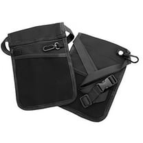 AsaTechmed Medical Pouch Hip Bag Antimicrobial, Nurse, Homecare, Medical Organizer Belt (Pouch Only) Many Colors! (Black)