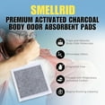 thumbnail image 3 of Activated Charcoal Odor Absorbent Pads – 12 Unscented Adhesive (4"x4") for Body Odor, Shoes, Underwear & On-the-Go Eliminator, 3 of 4