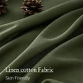 thumbnail image 4 of 108 Inch Pinch Pleated Linen Curtains 1 Panels,Olive Green Semi Sheer Curtains with Pleated Hooks Back Tab for Track System,Extra Long 9ft Curtain for Living Room Bedroom,72x108, 4 of 17