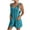 Sky Blue, variant on Timegard Womens Overalls Plus Size Sleeveless Scoop Neck Fitting Short Rompers with Pockets Summer Fashion