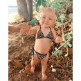 thumbnail image 2 of 2Pcs Set Toddler Baby Girl Swimsuit Leopard Ruffle Halter Swimwear Bikini Tankini Sunsuit, 2 of 5