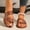 Light Brown, variant on Women's Flat Sandals, Casual Open Toe Summer Shoes Dressy Slip-On Bohemian Slides, Comfortable Lightweight Beach Sandals for Women Tan and Brown Slingback Sandals(Beige, 5.5)
