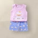 thumbnail image 3 of Odeerbi 3M-6Y Niños Niñas Conjuntos de Verano Camisetas de Tirantes de Algodón Shorts Conjunto de Dos Piezas Sin Mangas Top Cintura Elástica Shorts Set, 3 of 3